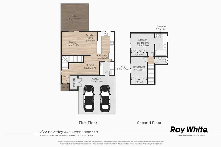 Floorplan of Homely townhouse listing, 2/22 Beverley Avenue, Rochedale South QLD 4123