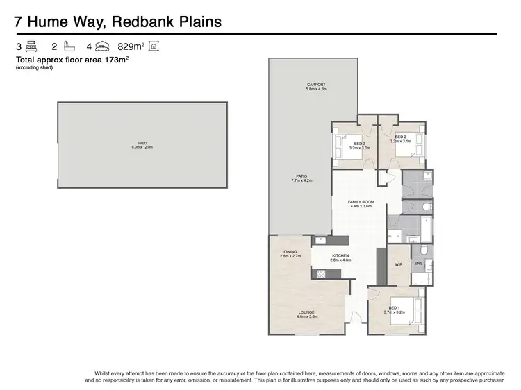 Floorplan of Homely house listing, 7 Hume Way, Redbank Plains QLD 4301