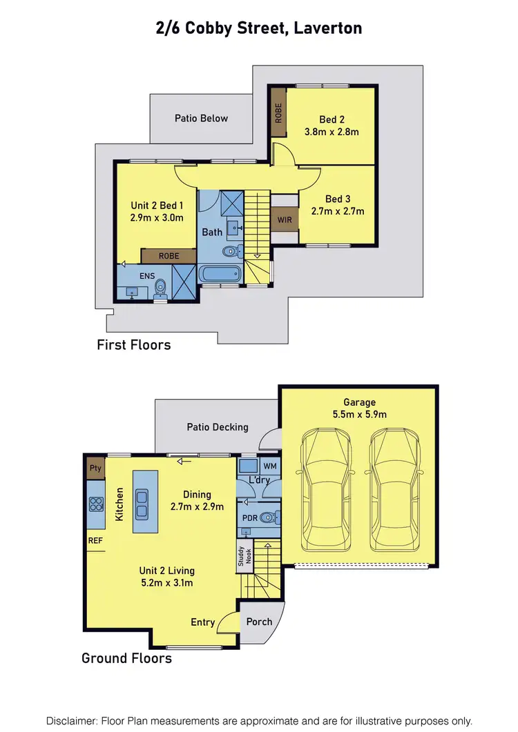 Floorplan of Homely townhouse listing, 2/6 Cobby Street, Laverton VIC 3028