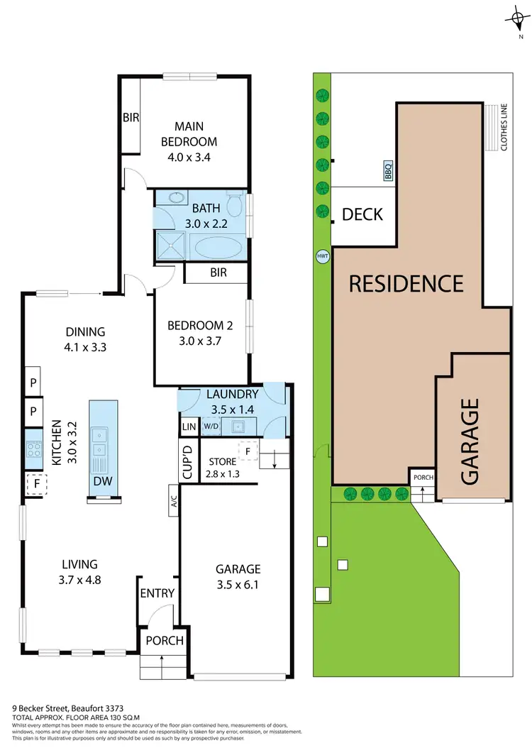 Floorplan of Homely house listing, 9 Becker Street, Beaufort VIC 3373