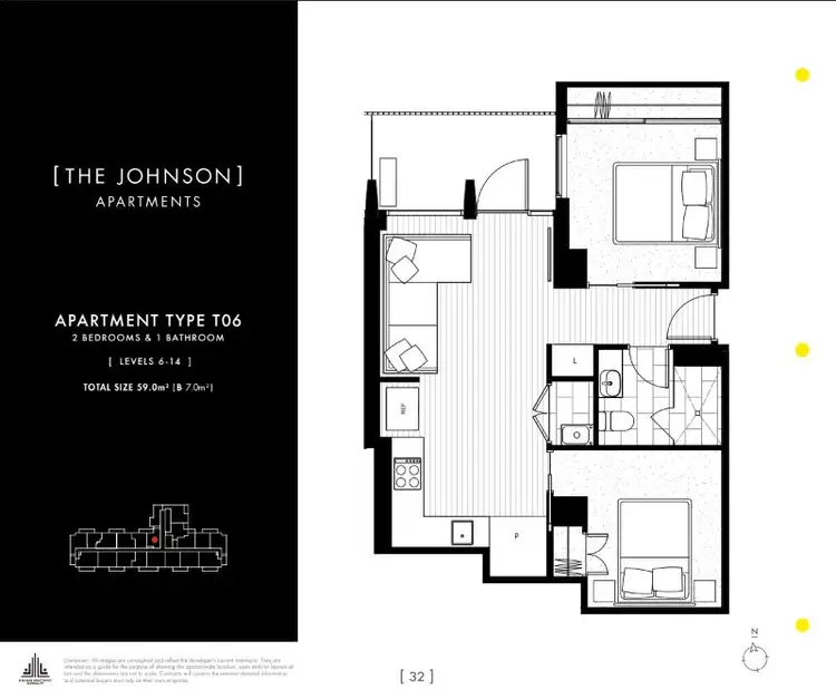 Floorplan of Homely apartment listing, 806/477 Boundary Street, Spring Hill QLD 4000