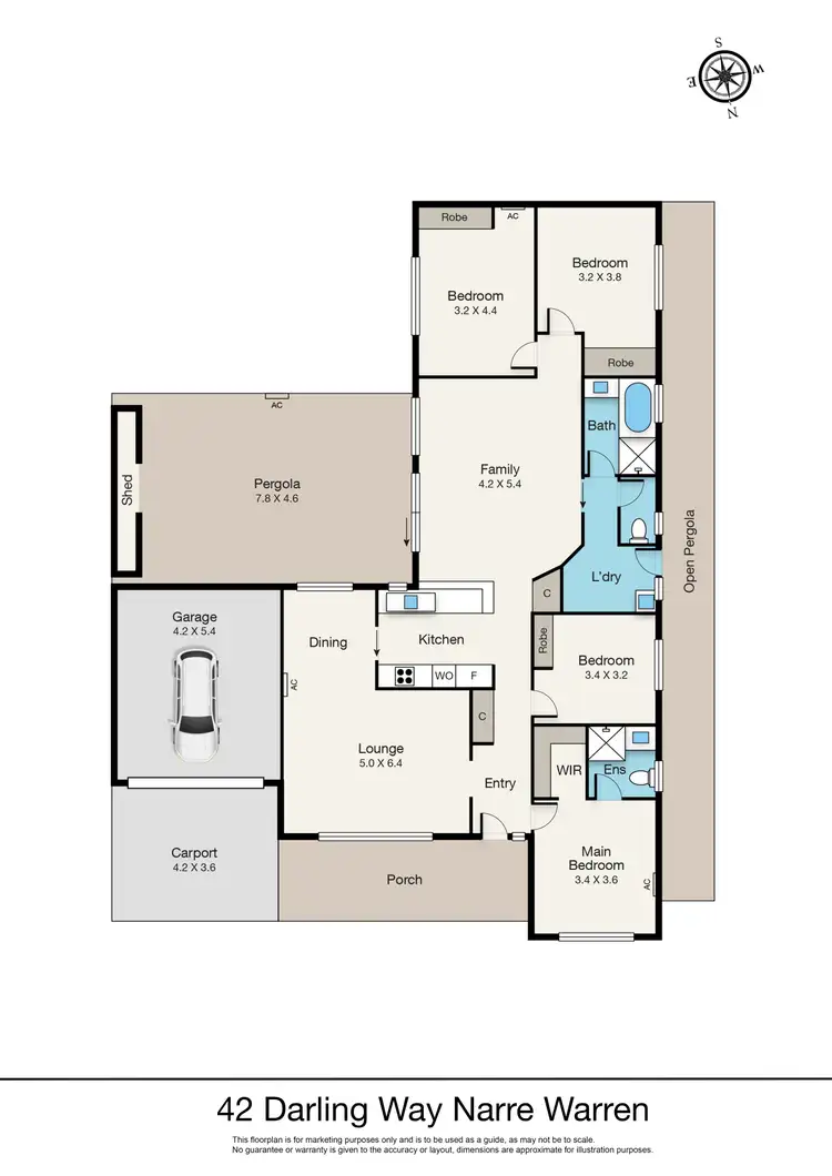 Floorplan of Homely house listing, 42 Darling Way, Narre Warren VIC 3805