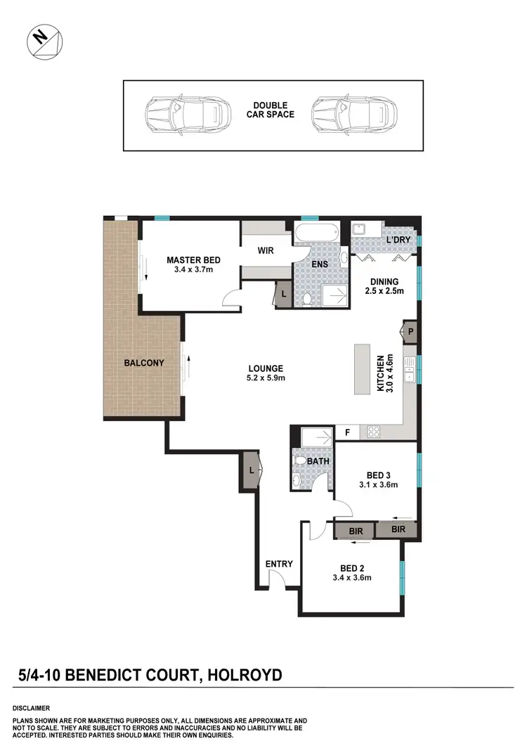 Floorplan of Homely unit listing, 5/4-10 Benedict Court, Holroyd NSW 2142