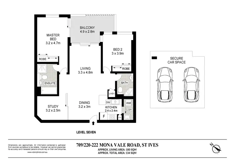 Floorplan of Homely unit listing, 709/220-222 Mona Vale Road, St Ives NSW 2075