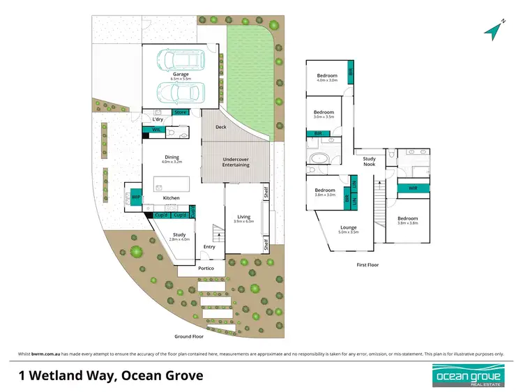Floorplan of Homely house listing, 1 Wetland Way, Ocean Grove VIC 3226