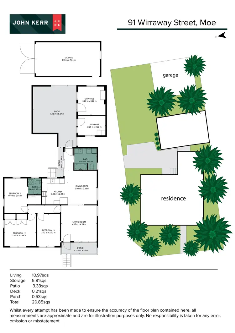 Floorplan of Homely house listing, 91 Wirraway Street, Moe VIC 3825