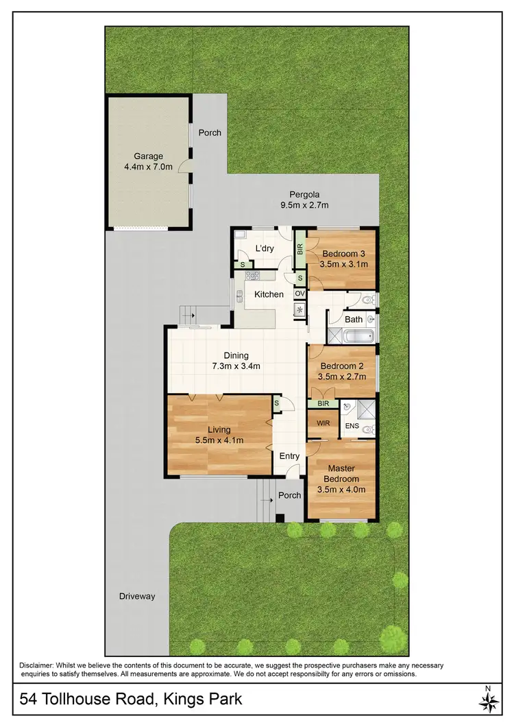 Floorplan of Homely house listing, 54 Tollhouse Road, Kings Park VIC 3021
