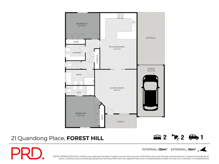 Floorplan of Homely house listing, 21 Quandong Place, Forest Hill NSW 2651