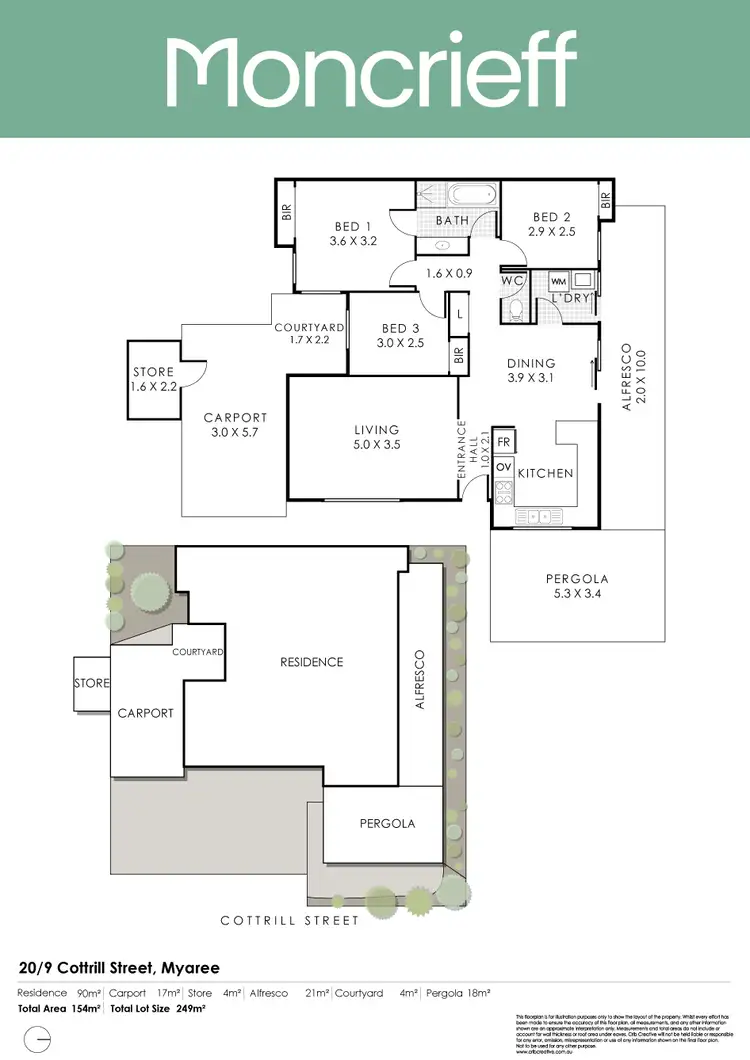 Floorplan of Homely villa listing, 20/9 Cottrill Street, Myaree WA 6154