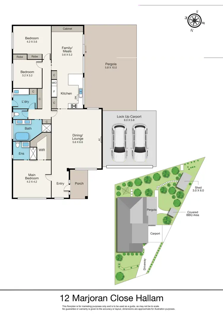 Floorplan of Homely house listing, 12 Marjoram Close, Hallam VIC 3803