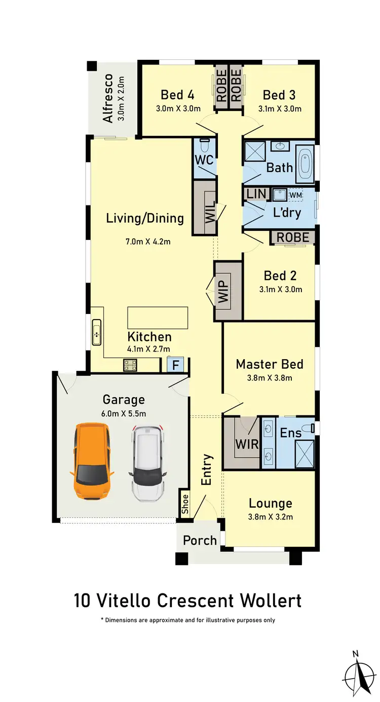 Floorplan of Homely other listing, 10 Vitello Crescent, Wollert VIC 3750