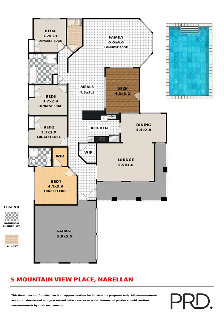 Floorplan of Homely house listing, 5 Mountain View Place, Narellan NSW 2567