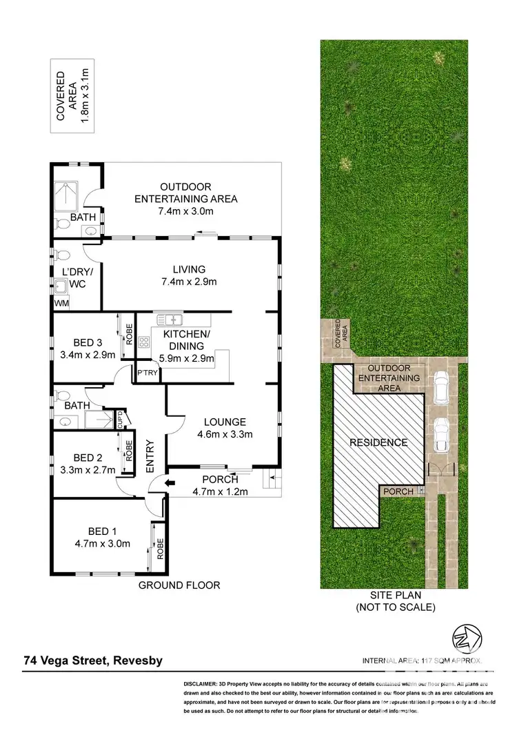 Floorplan of Homely house listing, 74 Vega Street, Revesby NSW 2212
