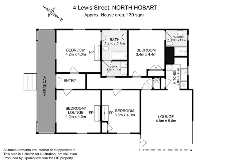 Floorplan of Homely house listing, 4 Lewis Street, North Hobart TAS 7000