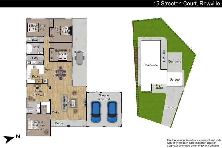 Floorplan of Homely house listing, 15 Streeton Court, Rowville VIC 3178