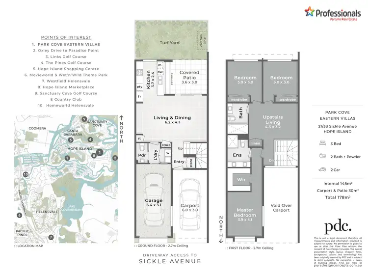 Floorplan of Homely townhouse listing, 21/33 Sickle Avenue, Hope Island QLD 4212