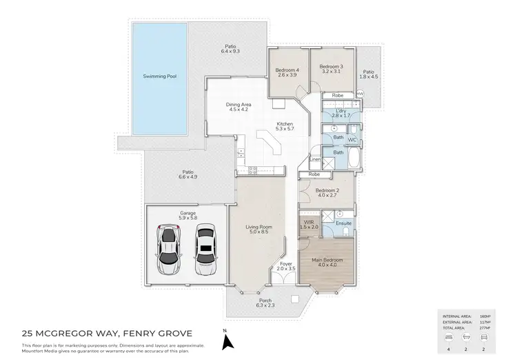 Floorplan of Homely house listing, 25 Mcgregor Way, Ferny Grove QLD 4055