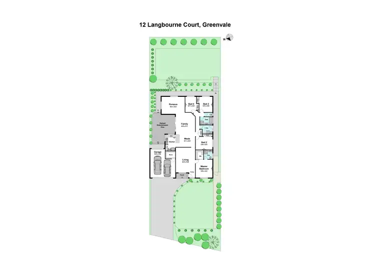Floorplan of Homely house listing, 12 Langbourne Court, Greenvale VIC 3059