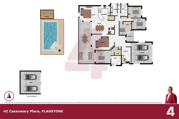 Floorplan of Homely house listing, 42 Cassowary Place, Flagstone QLD 4280