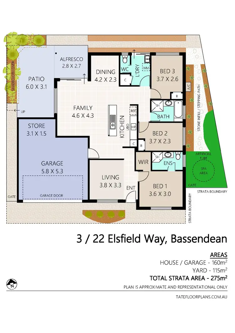 Floorplan of Homely house listing, U3/22 Elsfield Way, Bassendean WA 6054