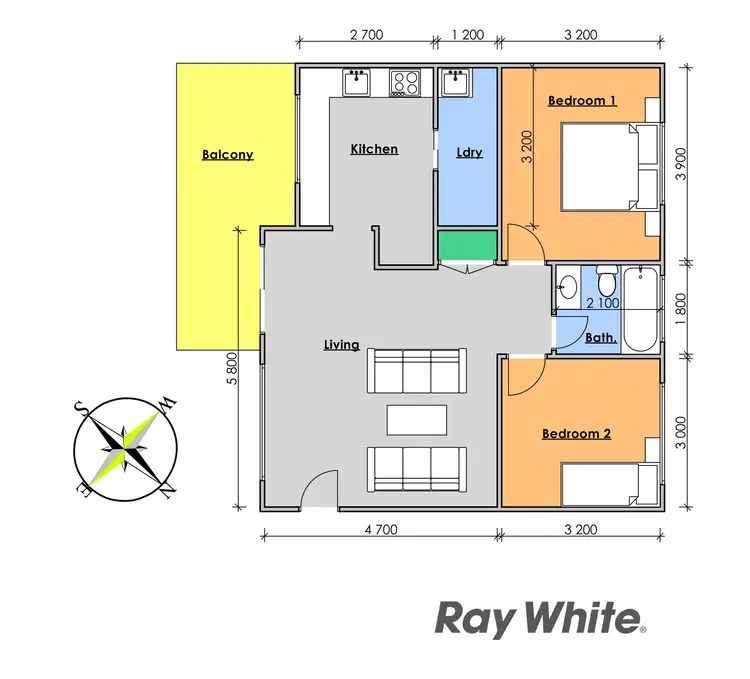 Floorplan of Homely unit listing, 3/4 Boyce Street, Taree NSW 2430