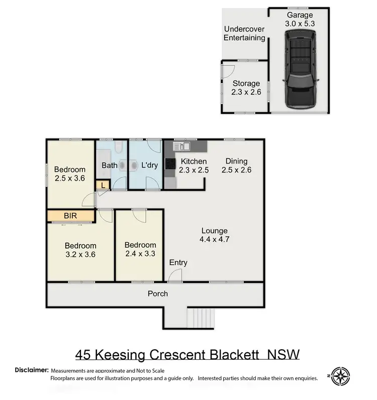 Floorplan of Homely house listing, 45 Keesing Crescent, Blackett NSW 2770