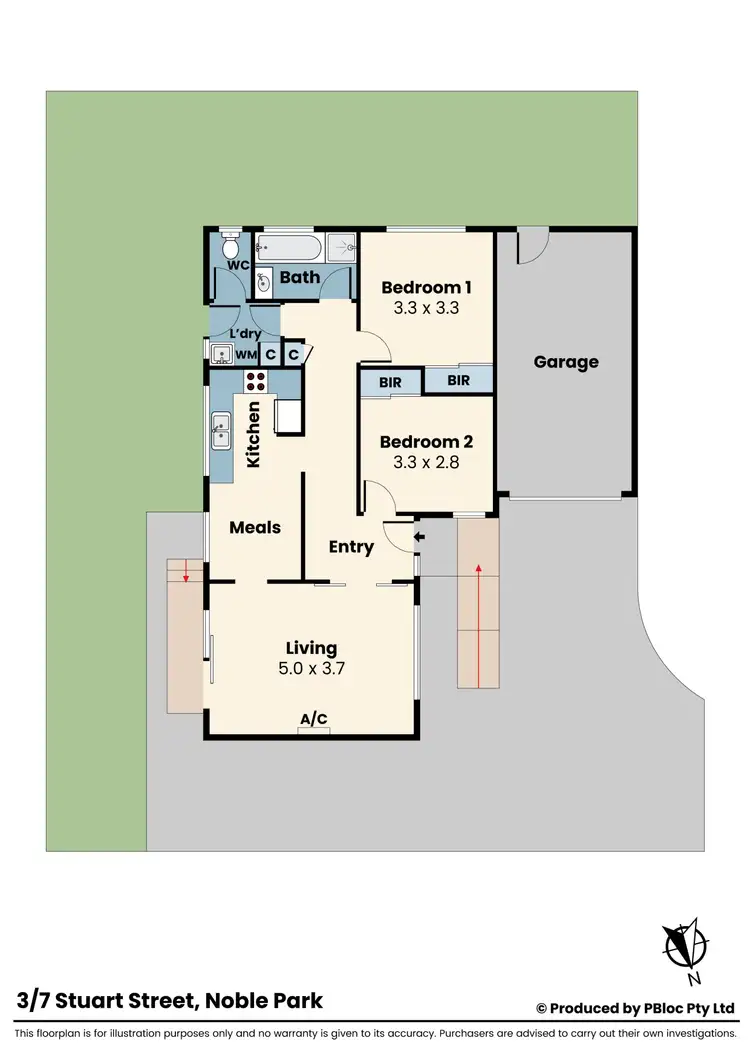 Floorplan of Homely unit listing, 3/7 Stuart Street, Noble Park VIC 3174
