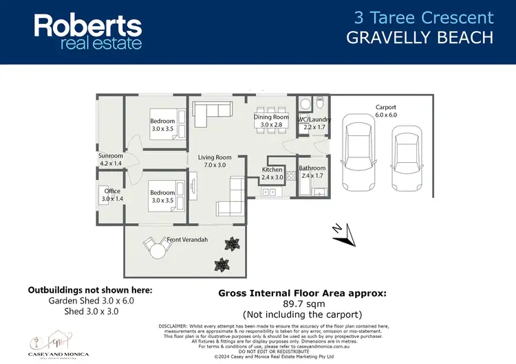Floorplan of Homely house listing, 3 Taree Crescent, Gravelly Beach TAS 7276