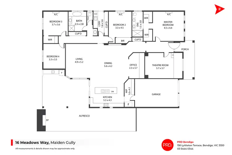 Floorplan of Homely house listing, 16 Meadows Way, Maiden Gully VIC 3551