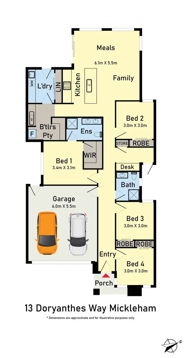 Floorplan of Homely house listing, 13 Doryanthes Way, Mickleham VIC 3064