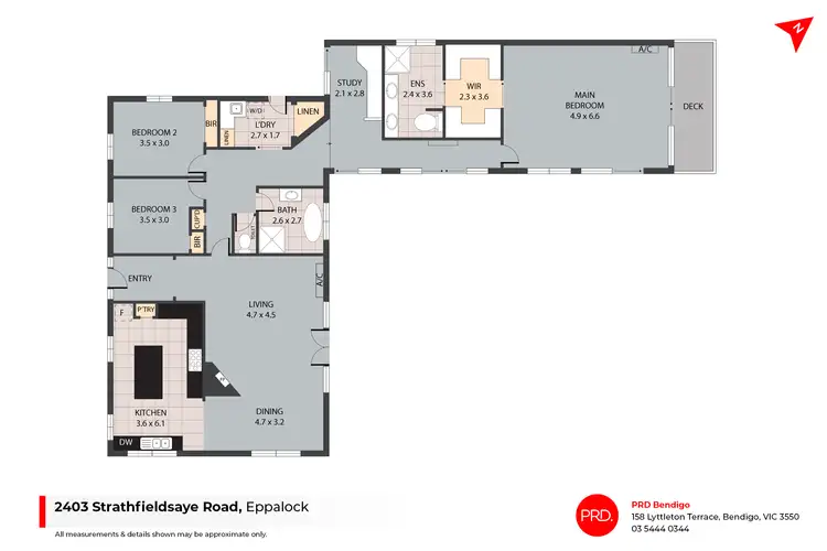 Floorplan of Homely house listing, 2403 Strathfieldsaye Road, Eppalock VIC 3551