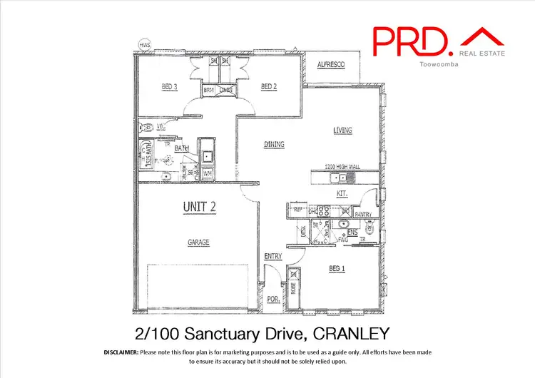 Floorplan of Homely unit listing, 2/100 Sanctuary Drive, Cranley QLD 4350