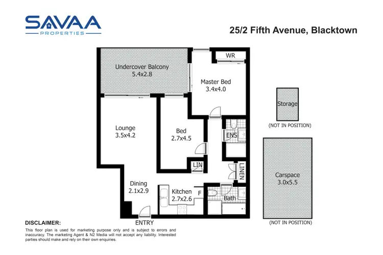 Floorplan of Homely apartment listing, 25/2 Fifth Avenue, Blacktown NSW 2148