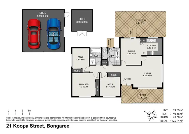 Floorplan of Homely house listing, 21 koopa street, Bongaree QLD 4507