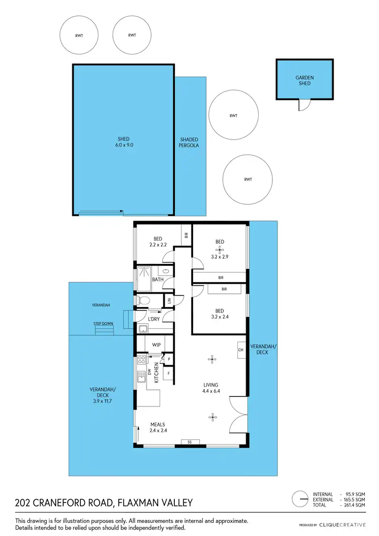 Floorplan of Homely house listing, 202 Craneford Road, Flaxman Valley SA 5235