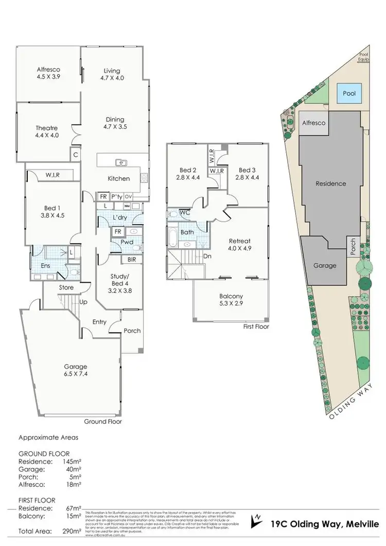 Floorplan of Homely house listing, 19C Olding Way, Melville WA 6156