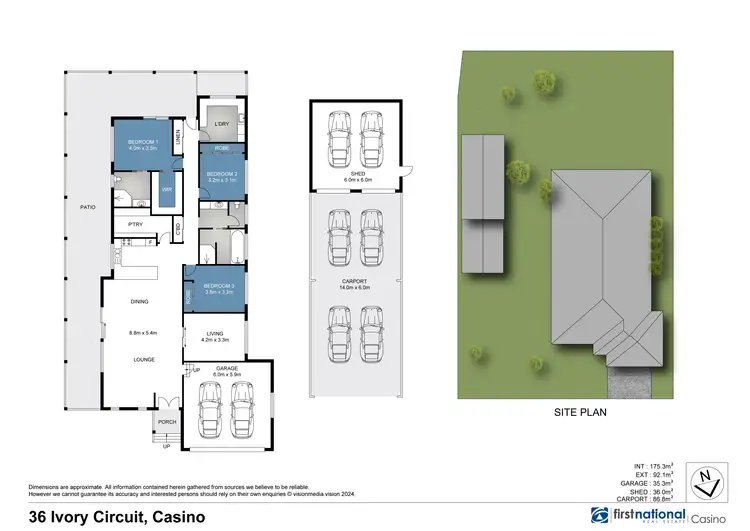 Floorplan of Homely house listing, 36 Ivory Circuit, Casino NSW 2470