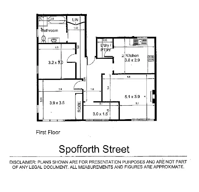 Floorplan of Homely apartment listing, 1/12 REGINALD STREET, Mosman NSW 2088