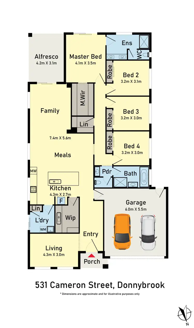 Floorplan of Homely house listing, 531 Cameron Street, Donnybrook VIC 3064