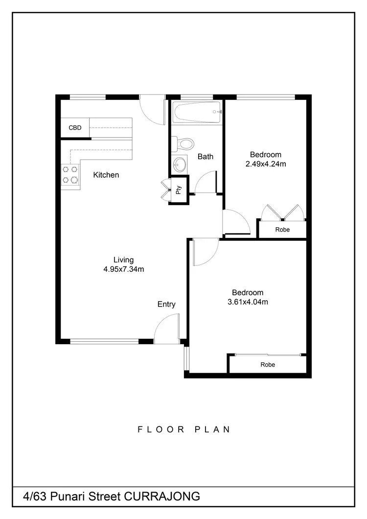 Floorplan of Homely unit listing, 4/63 Punari Street, Currajong QLD 4812