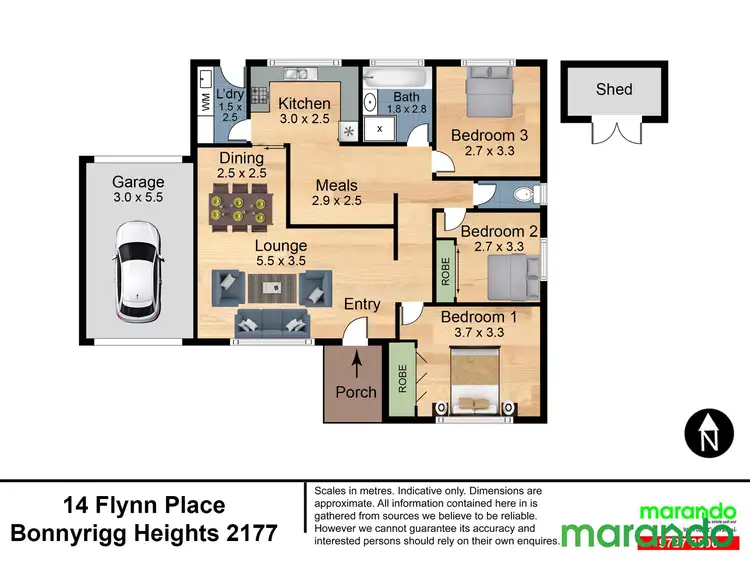 Floorplan of Homely house listing, 14 Flynn Place, Bonnyrigg Heights NSW 2177