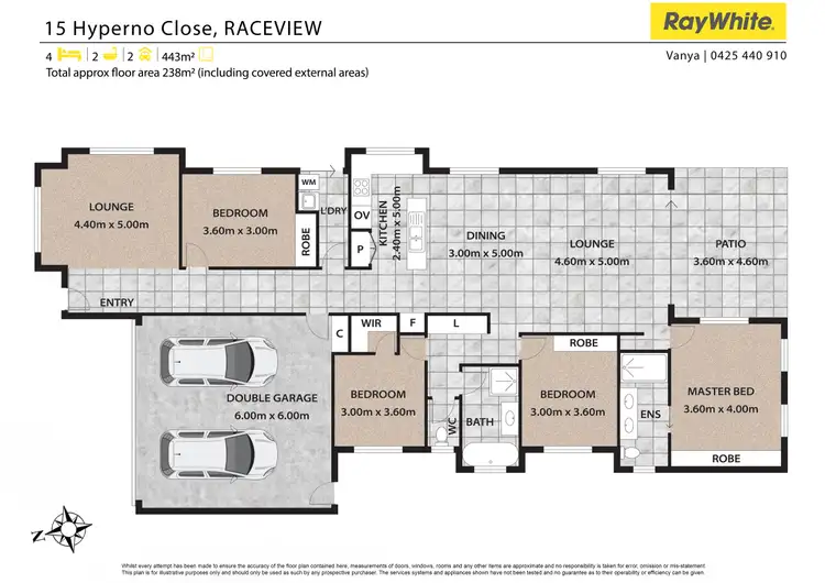 Floorplan of Homely house listing, 15 Hyperno Close, Raceview QLD 4305