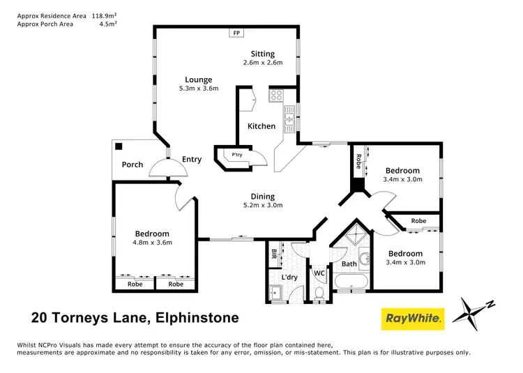 Floorplan of Homely house listing, 20 Torneys Lane, Elphinstone VIC 3448