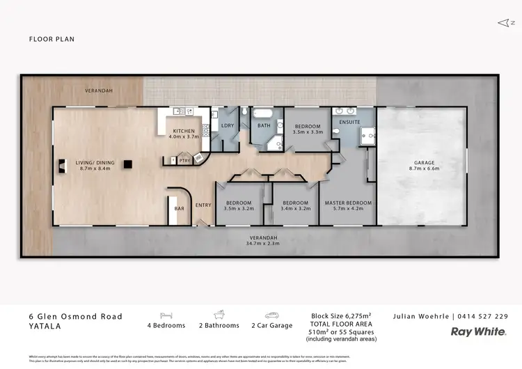 Floorplan of Homely house listing, 6 Glen Osmond Road, Yatala QLD 4207