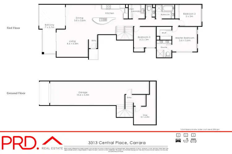 Floorplan of Homely townhouse listing, 3313 Central Place, Carrara QLD 4211