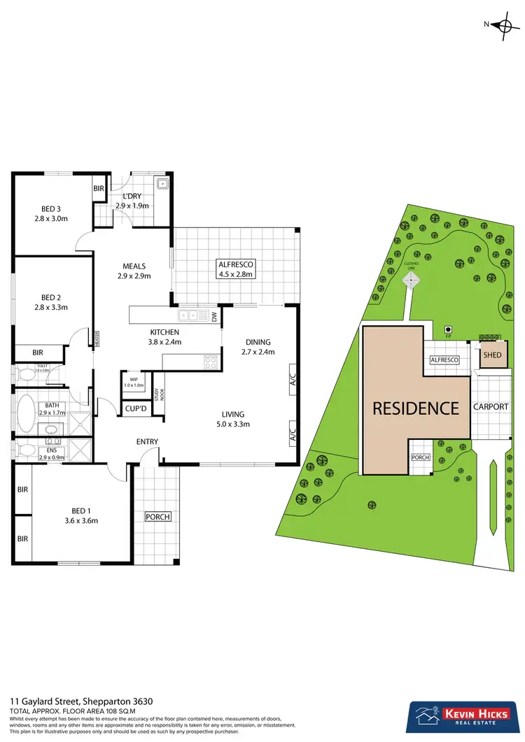 Floorplan of Homely house listing, 11 Gaylard Street, Shepparton VIC 3630