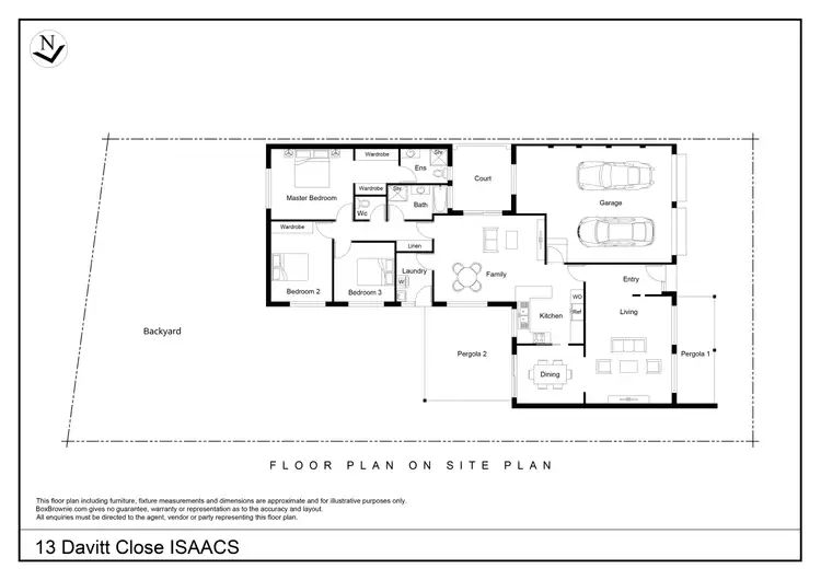 Floorplan of Homely house listing, 13 Davitt Close, Isaacs ACT 2607