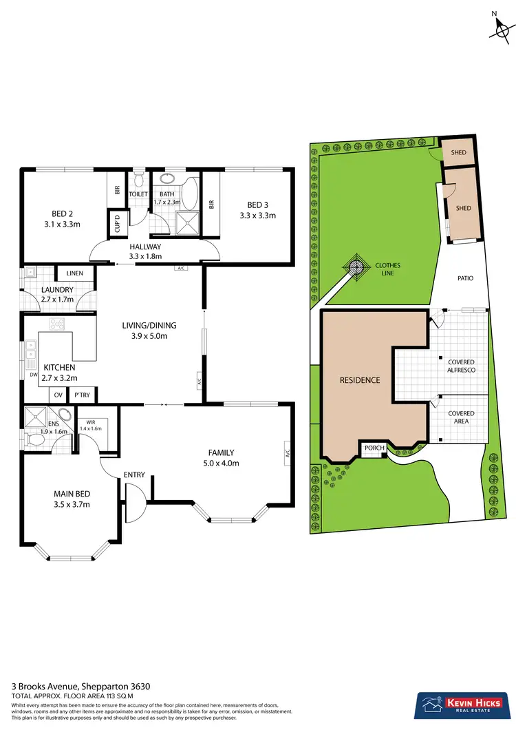Floorplan of Homely house listing, 3 Brooks Avenue, Shepparton VIC 3630