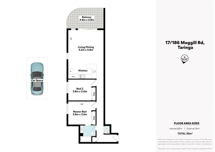 Floorplan of Homely apartment listing, 17/186 Moggill Road, Taringa QLD 4068