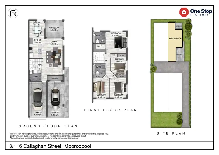Floorplan of Homely unit listing, 3/116 Callaghan Street, Mooroobool QLD 4870